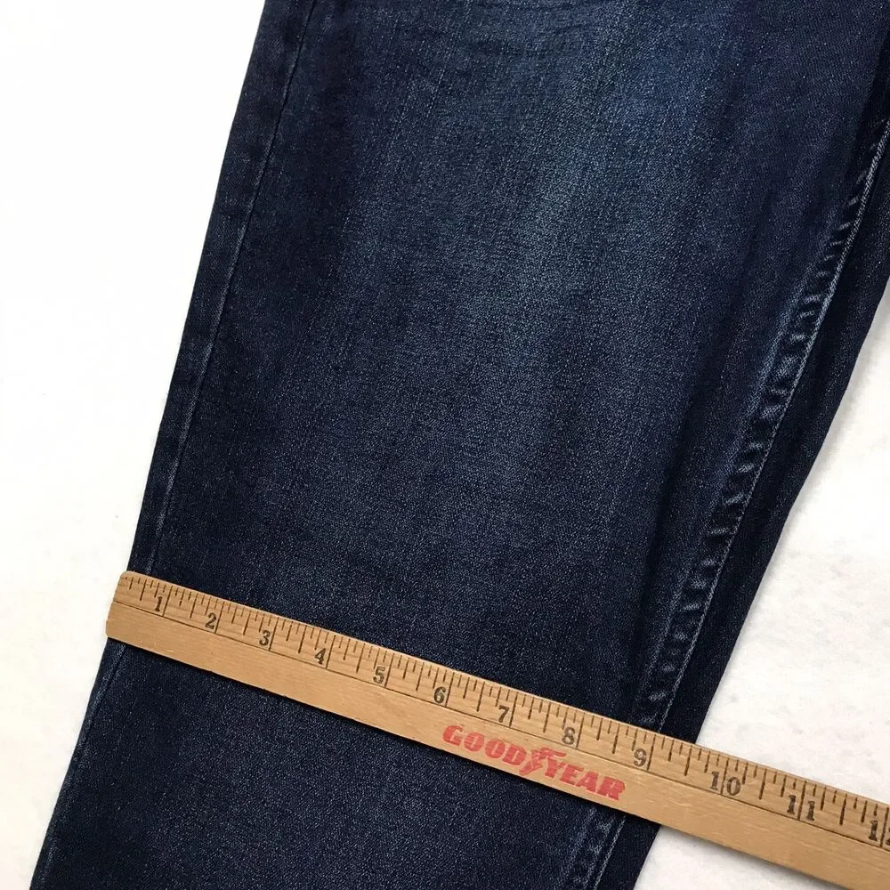 DEVIL DOG Bootcut Jeans Men 34/30 (36x30 fit) Relaxed Dark Raw Whisker Stretch